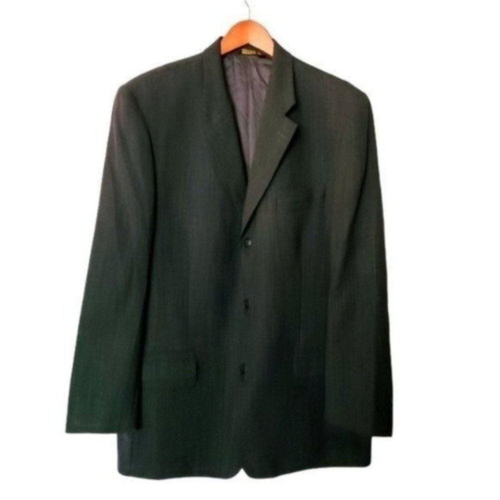 Bachrach ITALY Men's 46 Gray 3‎ Button Suit Jacket